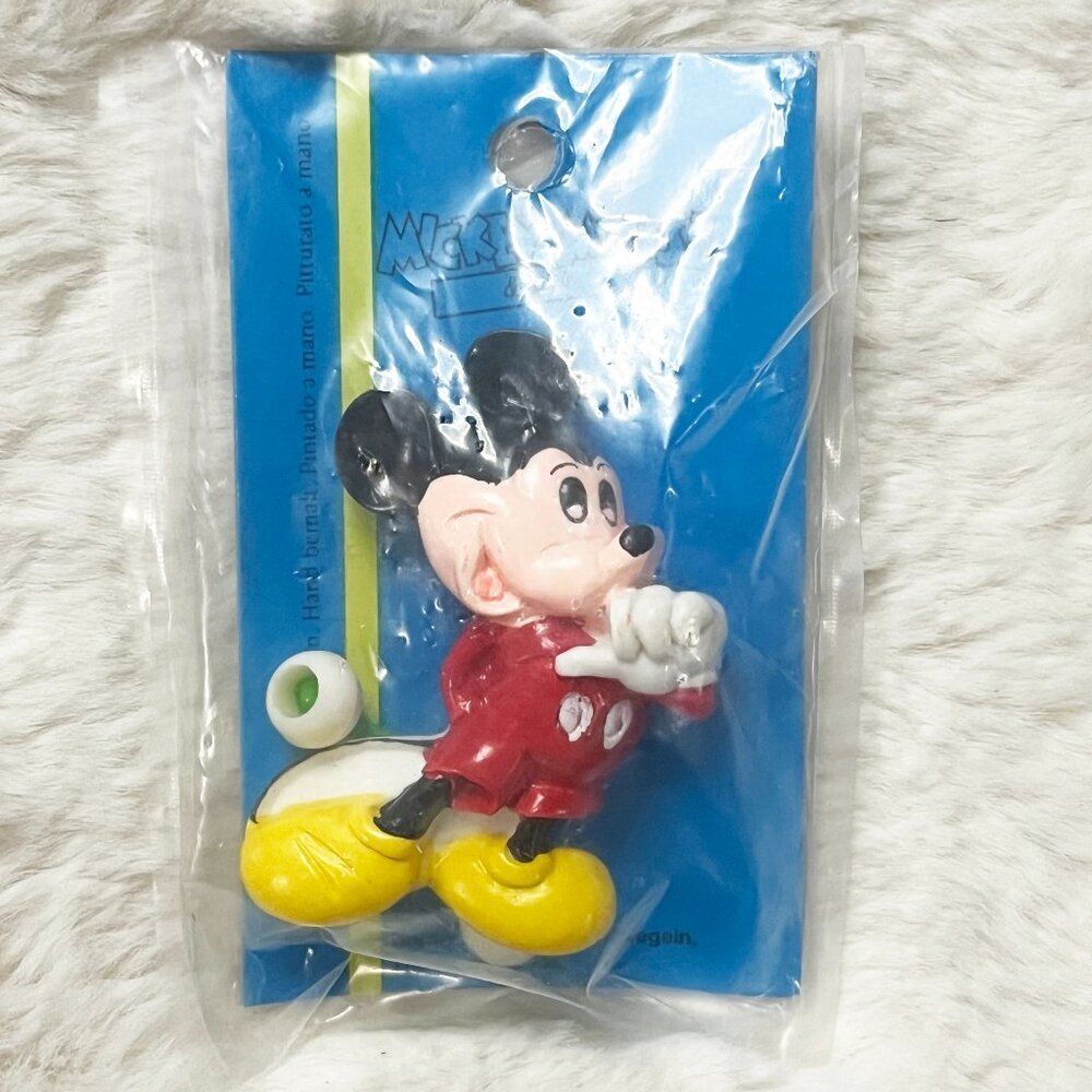 🔮 5/$25 Disney‎ Vintage Hand Painted Mickey Mouse Hair Tie